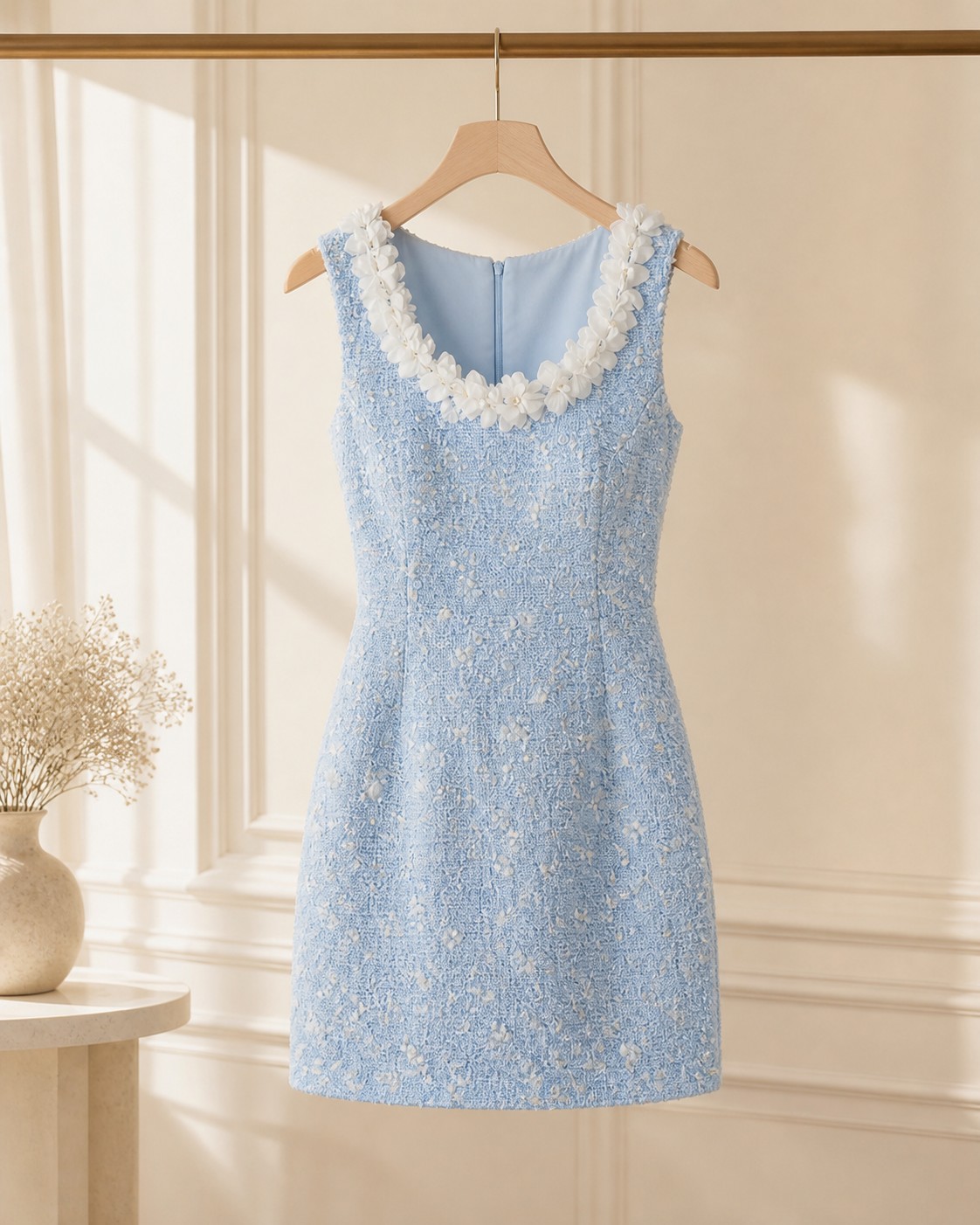 Noelle Floral Tweed Dress detail 4