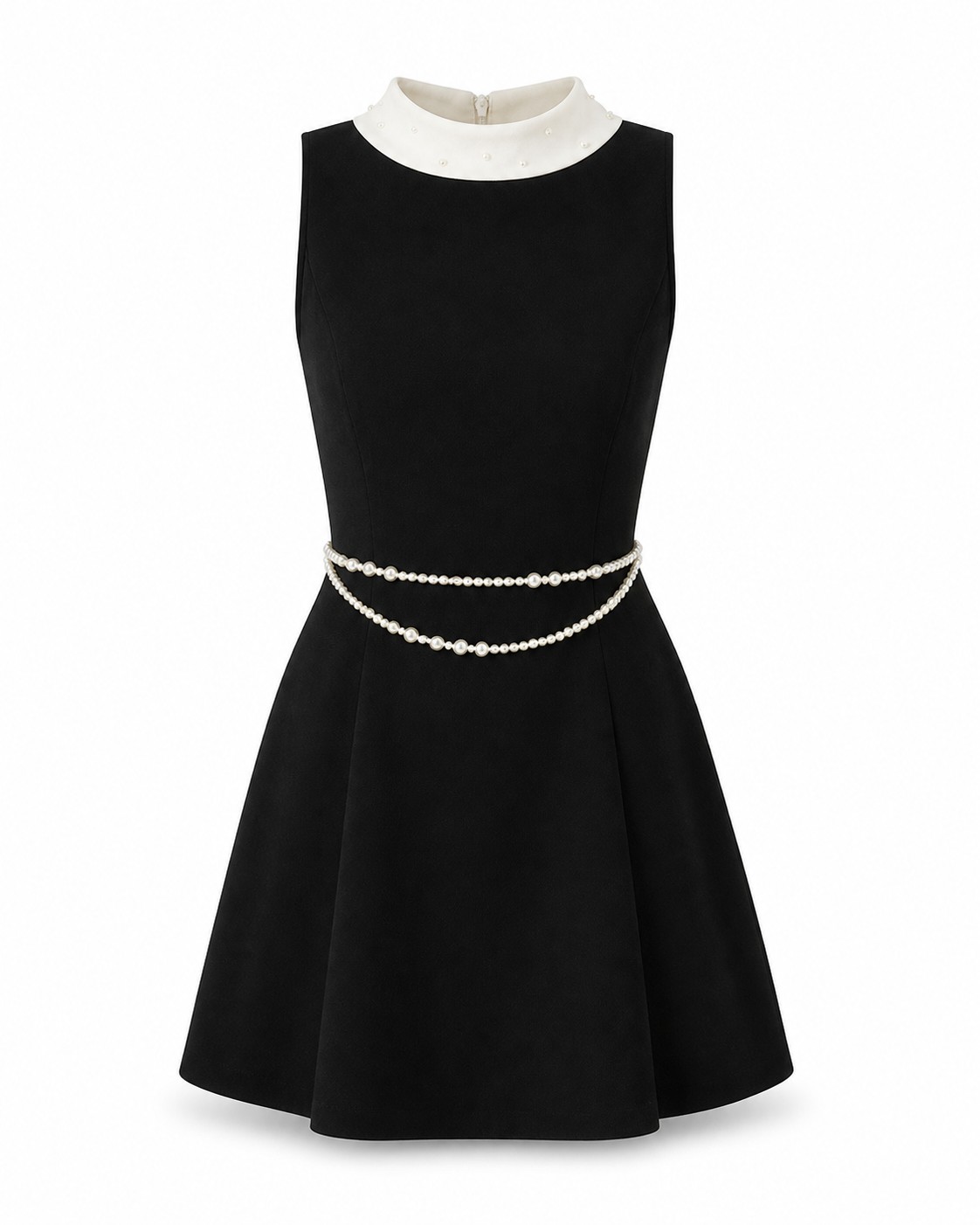 Celine Pearl-Collar Dress garment-only view
