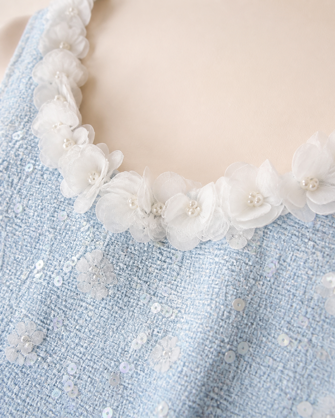 Noelle Floral Tweed Dress detail 2