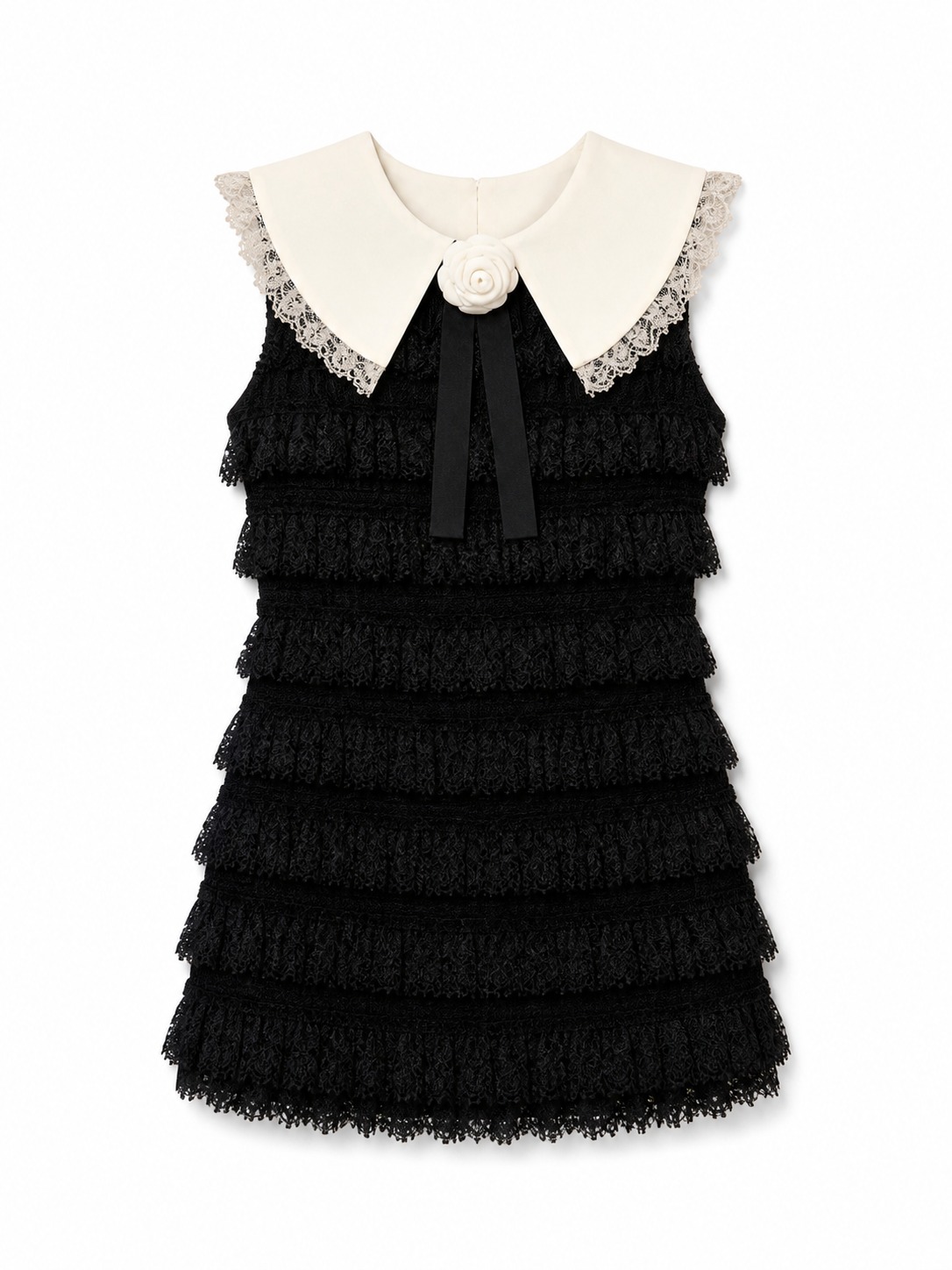 Odette Lace-Collar Dress garment-only view