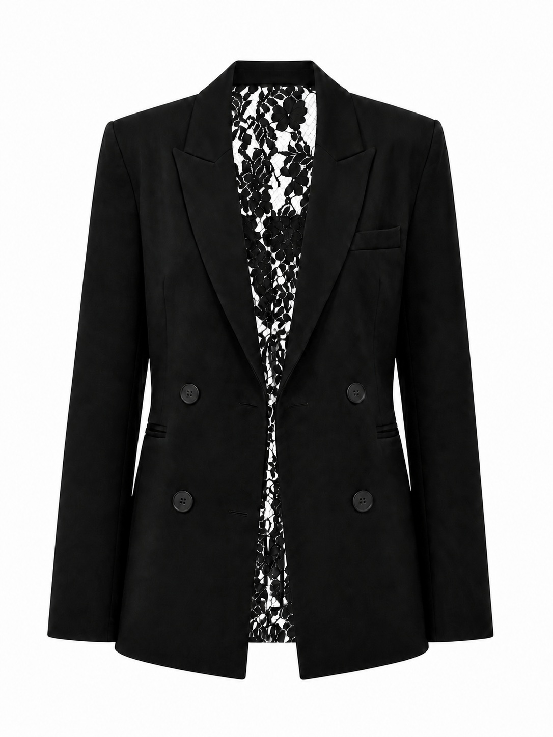 Vera Lace-Back Blazer garment-only view
