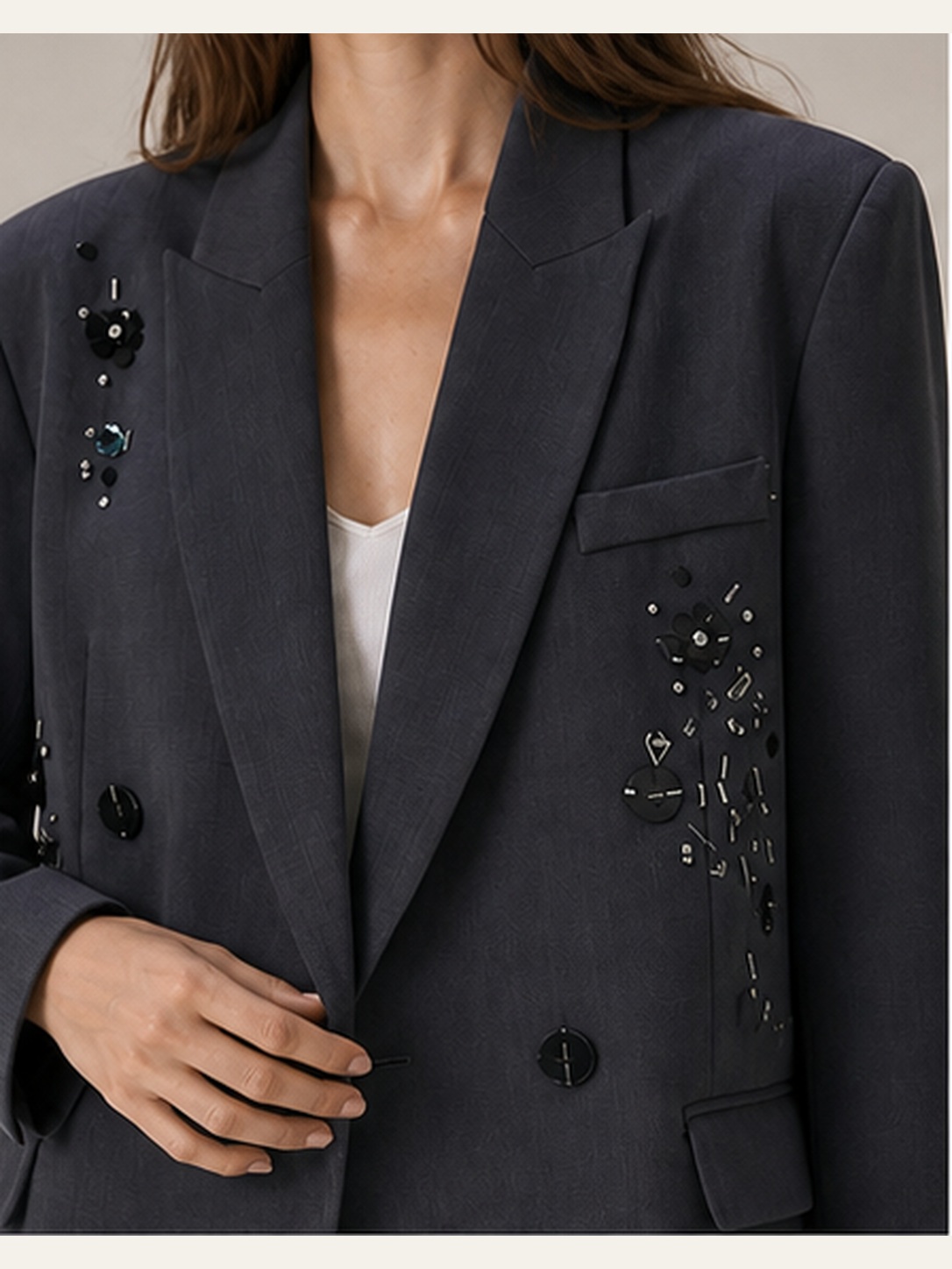 Livia Embellished Blazer detail 1