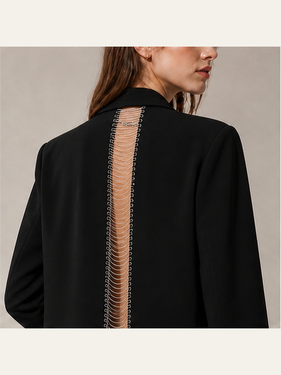 Elara Chain-Back Blazer detail 2