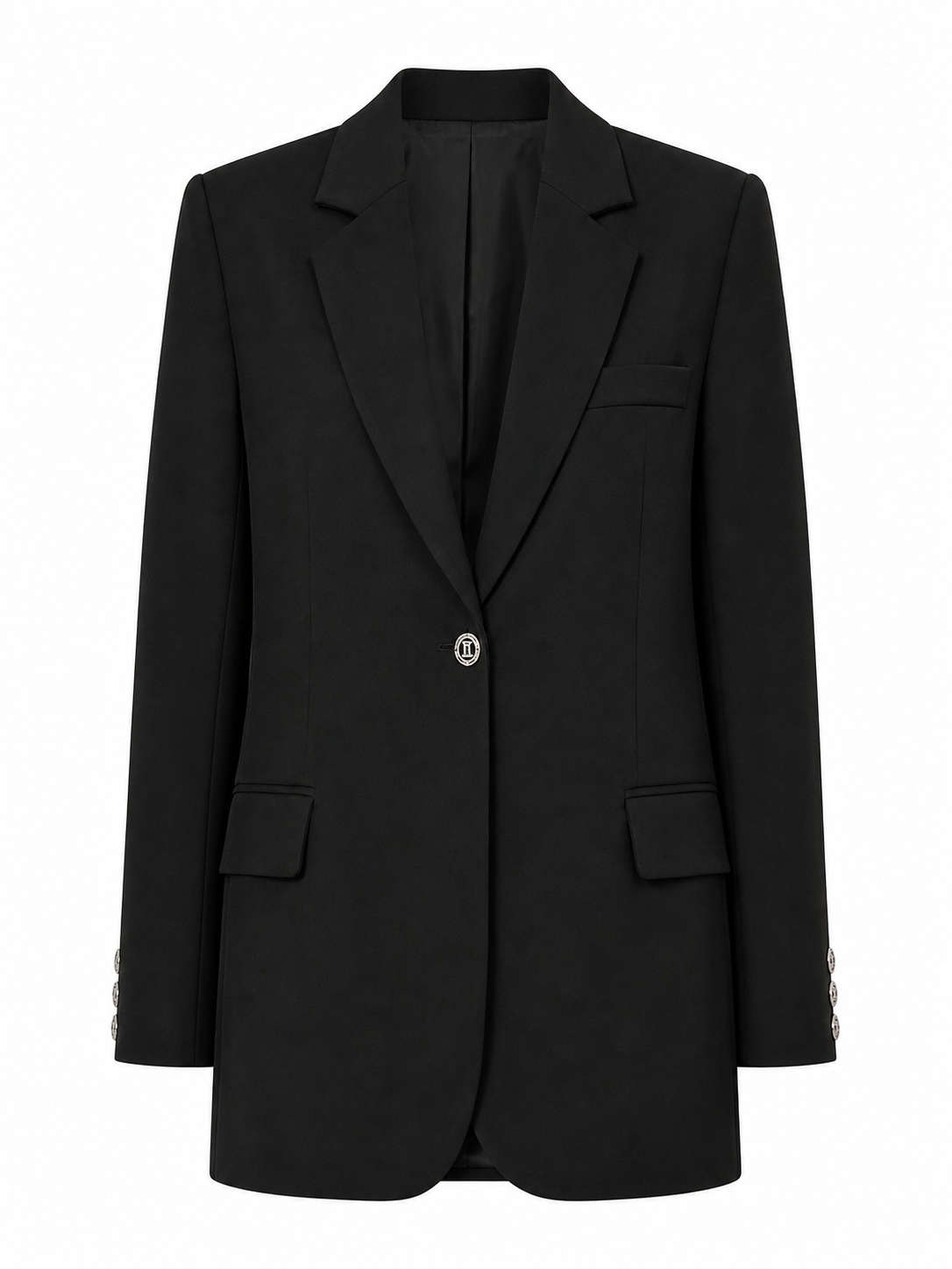 Elara Chain-Back Blazer garment-only view