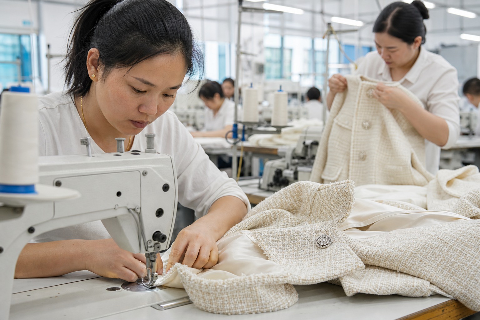 XEEYISO garment construction and quality-control workflow